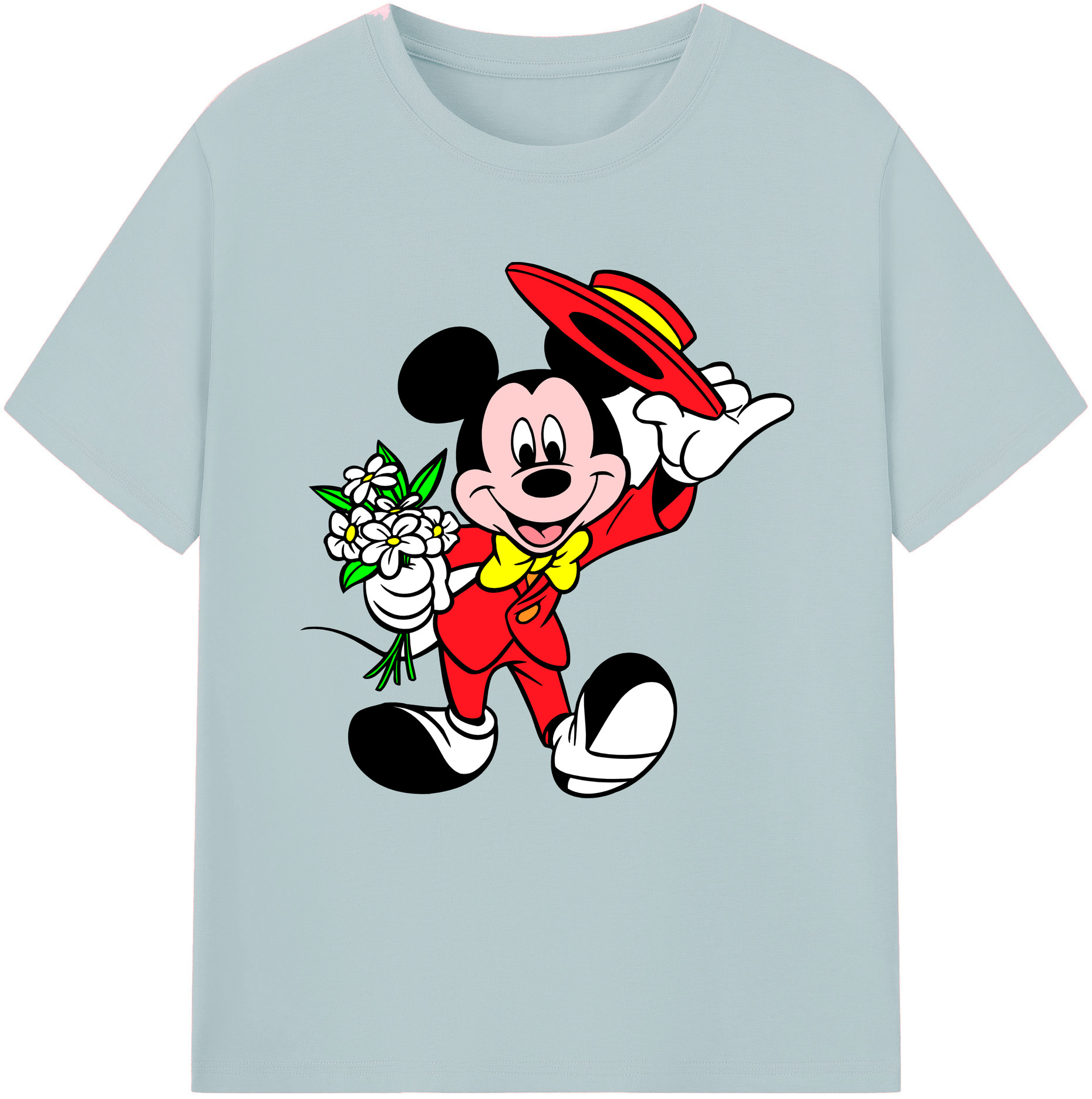 （画像用） ミッキーマウス Mickey Mouse 綿100％半袖Tシャツ（フロントプリント）